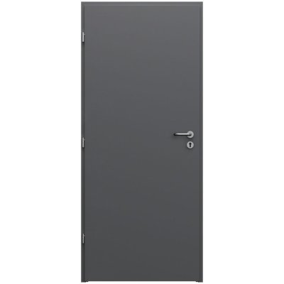 Porta doors ZK Plechové pozinkované lakované antracit plné levé 80 x 197 cm SCWP0PML08LNT0SP3KH000 – Hledejceny.cz