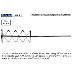 FESTA Míchací metla s dlouhou spirálou 80mm