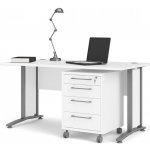 Nábytek Falco Psací stůl Office 80400/35 bílá/silver grey – Zboží Mobilmania