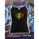 Teknoshop RASTA DNB s potiskem červené – Sleviste.cz