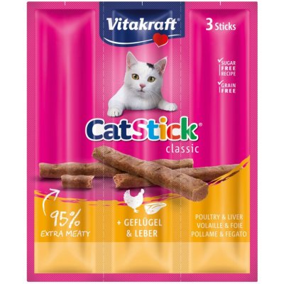 Vitakraft Stick mini Cat drůbež & játra 18 g
