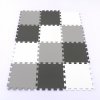 Maxi Eva Pěnový koberec 12 Černo bílo šedá