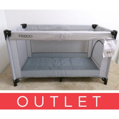 FEEDO cestovní postýlka Rocky Grey – Zboží Dáma