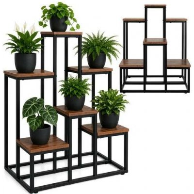 Gardlov 27789 Stojan na květiny 67 x 34,5 x 51 cm hnědý – Sleviste.cz