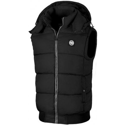 Pitbull West Coast zimní vesta s kapucí Walpen WEST černá – Zboží Mobilmania
