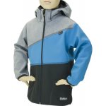 Fantom bunda softshell trojbarevná černo tyrkysová tmavě šedý melír – Zboží Dáma