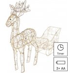 Emos LED sobí spřežení 47 cm 3x AA vnitřní teplá bílá časovač DCFC28 – Hledejceny.cz