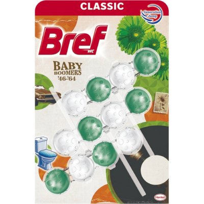 Bref Baby Boomers tuhý WC blok 3 x 50 g – Zboží Mobilmania
