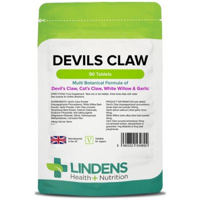 LINDENS Health + Nutrition Čertův dráp Multibotanická formule 90 tablet – Hledejceny.cz