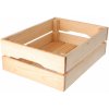 Úložný box ČistéDřevo Dřevěná bedýnka 39,5 x 29,5 x 15 cm
