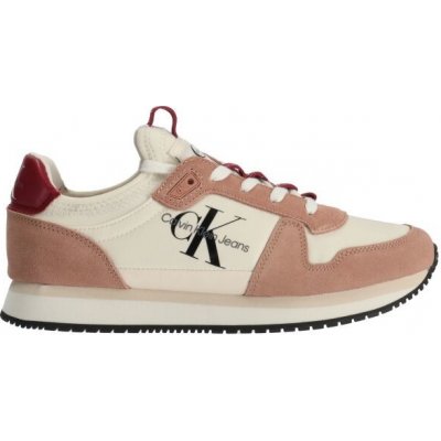 Calvin Klein RUNNER SOCK LACEUP NY-LTH WN béžová – Zboží Dáma