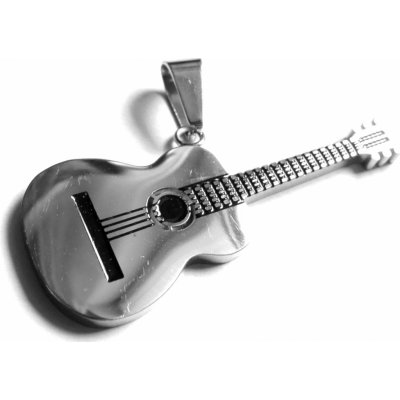 Steel Jewelry Přívěsek kytara z chirurgické oceli PR171020