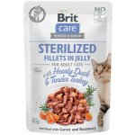 Brit Care Cat Sterilized Fillets in Jelly Hearty Duck & Tender Turkey 85 g – Sleviste.cz