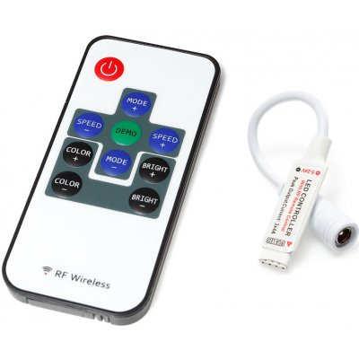 BERGE RGB kontroler RF K11 s ovladačem pro LED pásky 12A 144W 60150 – Zboží Mobilmania
