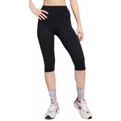 Nike Dri-Fit One High-Waisted Capri Leggings black/black – Zboží Mobilmania