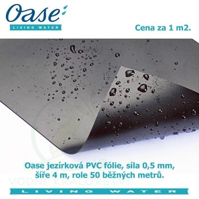 Oase jezírková PVC fólie 0,5 mm 4 m x 50 m, cena za 1m2 – Hledejceny.cz