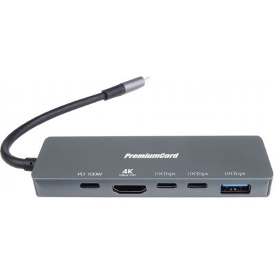 PremiumCord adaptér USB-C na HDMI+USB A+USB C+PD - ku31dock21 – Zboží Živě