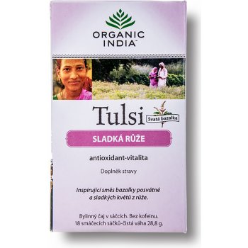 Organic India Tulsi Sladká ruža 18 sáčků