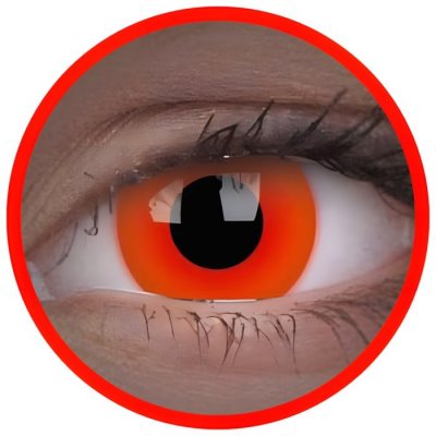 MaxVue Vision Crazy čočky UV Glow Red svítící roční 2 ks – Hledejceny.cz