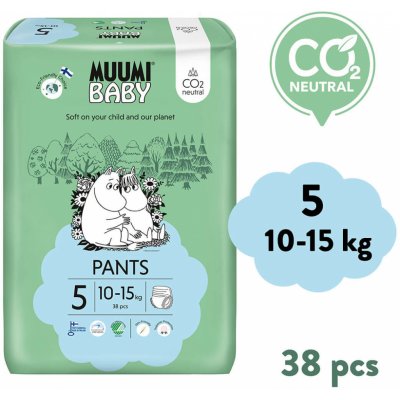 Muumi Baby Pants 5 Maxi+ 10-15 kg kalhotkové eko 38 ks – Hledejceny.cz