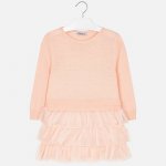 Mayoral šaty pletené s třásněmi růžová – Zboží Dáma