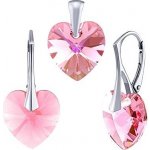 Set stříbrný SRDCE Swarovski Elements Light Rose LSW093S – Hledejceny.cz