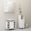 Koupelnový nábytek Nábytek XL 3dílná koupelnová sestava bílá vysoký lesk kompozitní dřevo