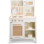 New Classic Toys Dřevěná kuchyňka bílá/ratanová – Zboží Dáma