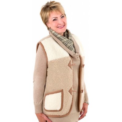 Ovčí Věci vesta z ovčí vlny na kolíky Alpen – Sleviste.cz