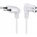 goobay Kabel síťový 2pinový,CEE 7/16(M) - IEC320 C7, oba konektory 90°, 5m, bílý (97357) - 19.92.0145 – Zboží Živě