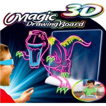 Magická světelná kreslící 3D tabulka