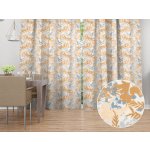 Biante Sametový závěs Tamara TMR-043 Hnědo-modré designové rostliny 135x210 cm – Hledejceny.cz