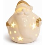 DECOLED Keramický santa, 7,6 x 7 x 7,8 cm, teple bílá, 2xLR44 – Hledejceny.cz