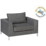 Nízké křeslo Sicilie Persoon venkovní látka (Nanotex) tmavě šedá (stone grey) výplň pěna+voděodolný potah sedáků (CH5884CSG) – Hledejceny.cz