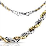 Šperky eshop Ocelový točený dvoubarevný řetízek Z18.14 – Hledejceny.cz