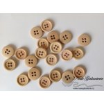 Knoflík přírodní, nelakovaný 15mm – Zboží Dáma