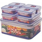 Lock&Lock Sada dóz HPL836SC set 7ks 1 x 2 x 800 ml 4 x 350 ml 5,5 l – Zboží Mobilmania