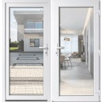 OknaDvereNaMiru.cz Vchodové dveře 3-3 sklo čiré bílá / bílá pravé otevírání ven 100 x 210 cm – Hledejceny.cz
