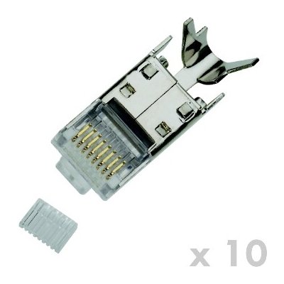 DATACOM konektor RJ45 STP CAT7 (6A) 8p8c s vodiči (10 ks) – Sleviste.cz