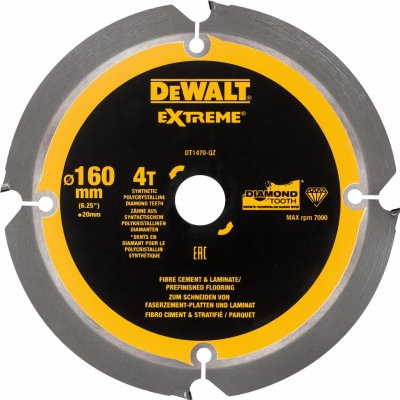 DeWALT Kotoucí rezné 160/20 4z na cementovo-vláknité desky DT1470 DT1470