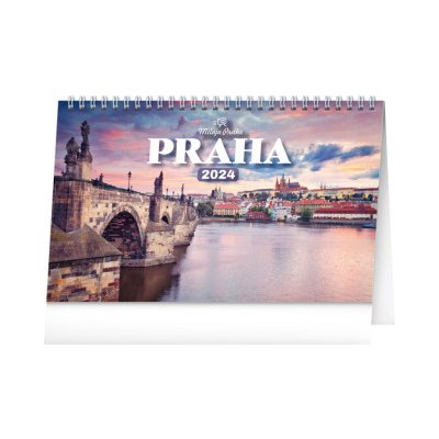 Stolní Praha Miluju Prahu 23,1 × 14,5 cm 2024 – Zboží Mobilmania
