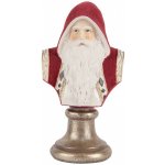 Clayre & Eef Červená vánoční dekorace busta Santa Claus - 10*9*19 cm – Hledejceny.cz