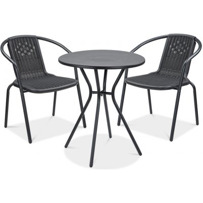 Focus Garden Balkonový set Simple 2+1 graphite – Zboží Dáma