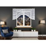Dekorační oblouková krátká záclona na žabky NORA 100 bílá 400x100 cm MyBestHome – Hledejceny.cz