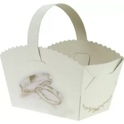 Svatební košíček s ouškem Prstýnky – Zboží Dáma