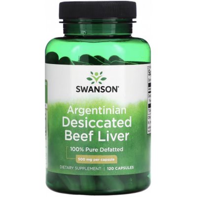 Swanson Argentinská Sušená Hovězí Játra 100% odtučněná 500 mg 120 kapslí – Hledejceny.cz