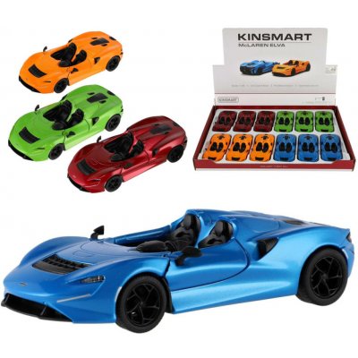 Auto Kinsmart McLaren Elva kov/plast 13cm na zpětné natažení 4 barvy 12ks v boxu – Hledejceny.cz