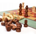 Šachy - Dřevěné 26x26 cm, Skládací box (Goki)