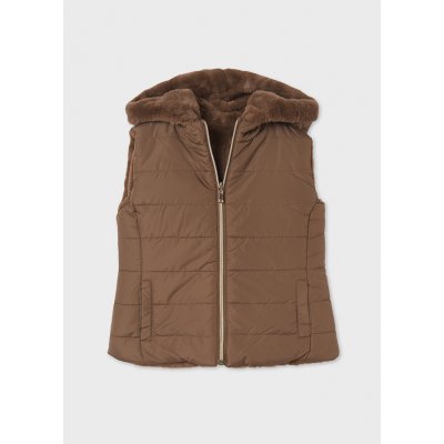 Mayoral Vesta oboustranná s kožíškem hnědá – Zboží Dáma