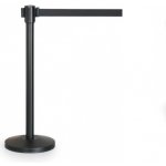 Zahrazovací sloupek se samonavíjecím pásem, černá/černá – Zboží Mobilmania